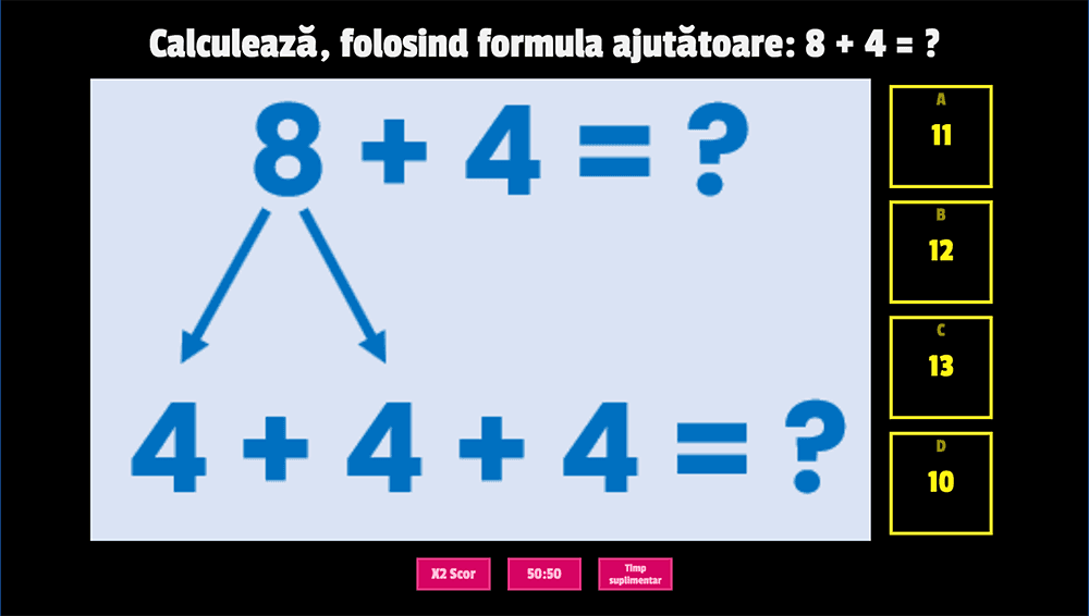 JOC - Adunarea numerelor naturale formate din unități