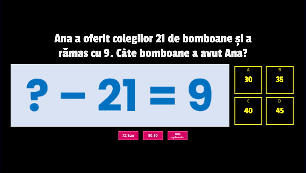 JOC - Scăderea unui număr format din unități dintr-un număr format din zeci și unități