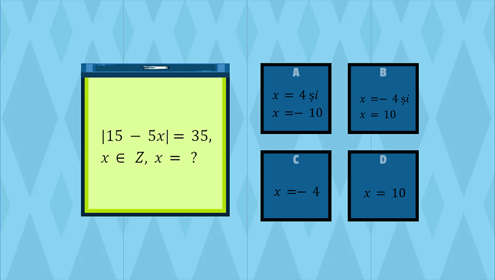 JOC - Modulul unui număr real - Ecuații cu modul