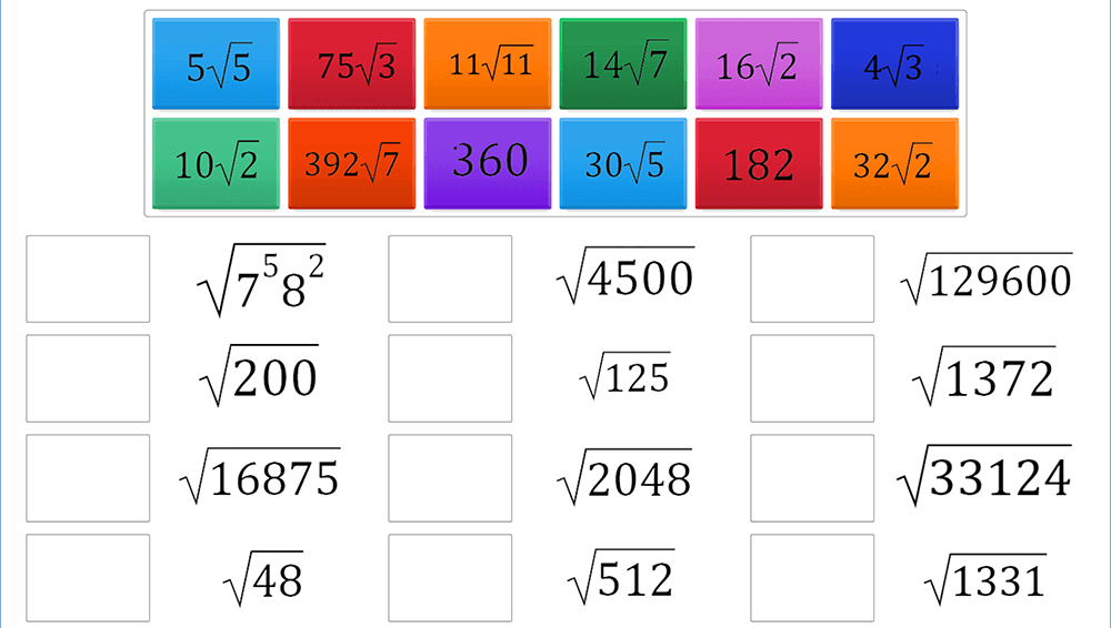JOC - Scoaterea factorilor de sub radical