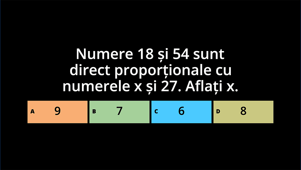 JOC - Mărimi direct proporționale