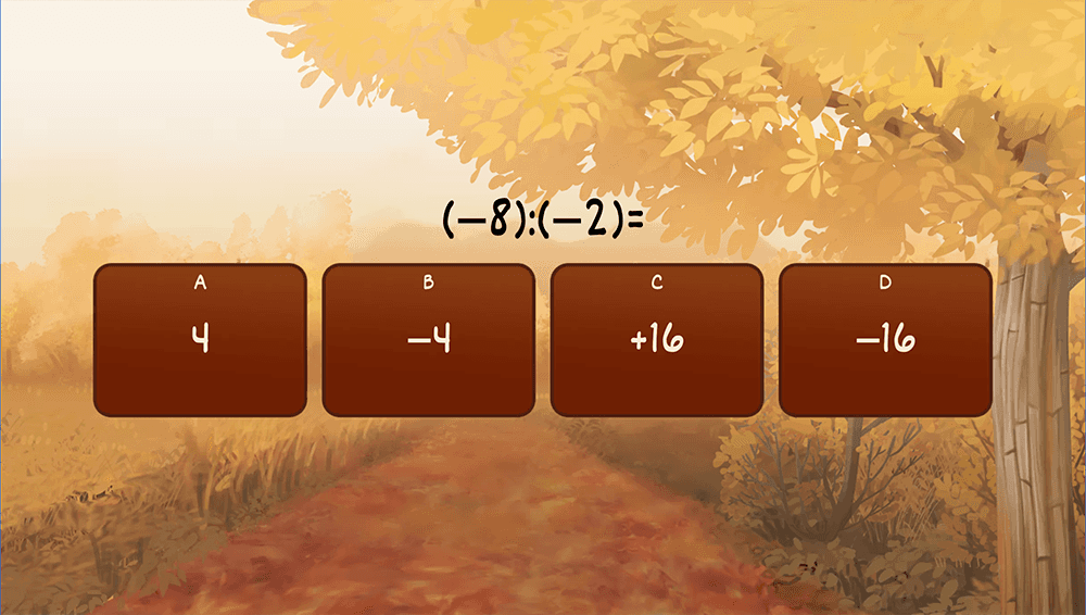 JOC - Înmulțirea și împărțirea numerelor întregi