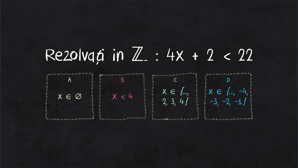 JOC - Inecuații în mulțimea numerelor întregi