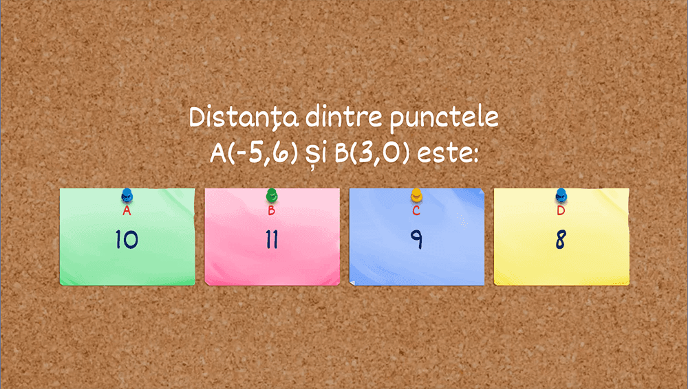 JOC - Reprezentarea punctelor într-un sistem de axe ortogonale