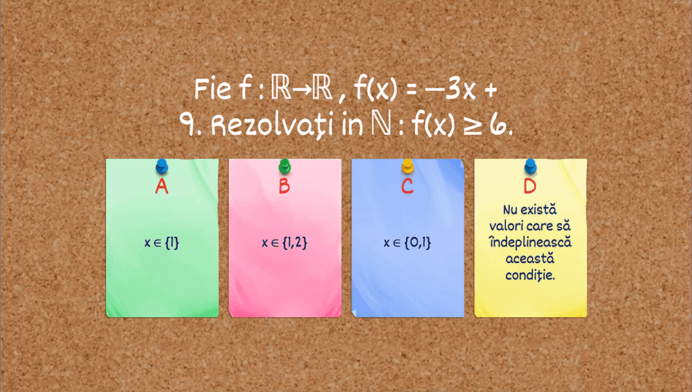 JOC - Functii de tipul: f:D-->R - P6